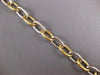 LARGE & LONG .98CT DIAMOND 14KT 2 TONE GOLD 3D OVAL LINK TOGGLE LOVE BRACELET