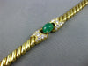 ESTATE 1.95CT DIAMOND & AAA CABOCHON EMERALD 18KT YELLOW GOLD SNAKE FUN BRACELET