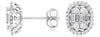 .53CT DIAMOND 14K WHITE GOLD 3D ROUND & BAGUETTE CLUSTER OVAL HALO STUD EARRINGS