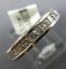 ESTATE 1.85CT DIAMOND 14KT WHITE GOLD ROUND & BAGUETTE CHANNEL ANNIVERSARY RING