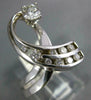 LARGE .71CT DIAMOND 14KT WHITE GOLD 3D SOLITAIRE LOVE KNOT INFINITY FUN RING