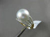 ESTATE .32CT DIAMOND 14KT WHITE & YELLOW GOLD AAA SOUTH SEA PEARL MULTI ROW RING