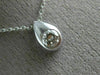 ESTATE .27CT DIAMOND 14KT WHITE GOLD SOLITAIRE TEAR DROP BEZEL FLOATING PENDANT