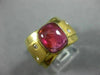 ESTATE LARGE 5.15CT DIAMOND & AAA TOURMALINE 14K YELLOW GOLD COCKTAIL RING 17219