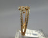 ESTATE .53CT DIAMOND 14KT ROSE GOLD 3D CLASSIC MULTI ROW CRISS CROSS FUN RING