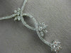 ESTATE 2.18CT ROUND DIAMOND 14KT WHITE GOLD CLASSIC FLOWER DROP NECKLACE #19983