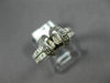 ESTATE WIDE .46CT DIAMOND 14K WHITE GOLD 2 ROW SEMI MOUNT ENGAGEMENT RING #19591