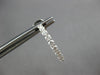 ESTATE 1.70CT DIAMOND 18K WHITE GOLD 3D CLASSIC INSIDE OUT HOOP HANGING EARRINGS