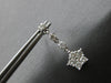 ESTATE 1.0CT DIAMOND 14KT WHITE GOLD CLASSIC STAR BY THE YARD HANGING EARRINGS