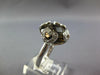 WIDE 9.91CT DIAMOND & AAA SMOKEY TOPAZ 14KT WHITE GOLD 3D MULTI HEART FUN RING