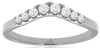 ESTATE .24CT DIAMOND 14KT WHITE GOLD 3D ROUND V SHAPE INFINITY ANNIVERSARY RING