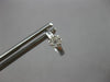 SMALL .10CT DIAMOND 14K WHITE GOLD INVISIBLE HUGGIE HOOP HANGING EARRINGS #27908