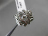 ANTIQUE WIDE .75CT OLD MINE DIAMOND 14KT WHITE GOLD FLORAL MILGRAIN RING #21956