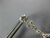 ESTATE LARGE 3.0CT DIAMOND 14KT WHITE GOLD 3D ROUND CHANDELIER HANGING EARRINGS