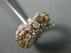 LARGE 3.54CT WHITE & PINK DIAMOND 18K WHITE & ROSE GOLD WEDDING ANNIVERSARY RING