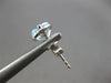 2.25CT DIAMOND & AAA BLUE TOPAZ 14KT WHITE GOLD ROUND CLASSIC HALO STUD EARRINGS