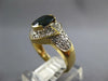 2.07CT DIAMOND & AAA SAPPHIRE 14K YELLOW GOLD 3D OVAL SEMI BEZEL ENGAGEMENT RING