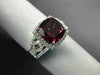 ESTATE WIDE 3.0CT DIAMOND & AAA RHODOLITE 14K ROSE GOLD INFINITY ENGAGEMENT RING