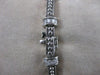 ESTATE 1.0CT DIAMOND 14KT WHITE GOLD RECTANGULAR FILIGREE MILGRAIN BRACELET #571