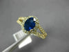 ESTATE 1.65CT DIAMOND & AAA OVAL CUT SAPPHIRE 14K YELLOW GOLD 3D ENGAGEMENT RING