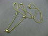 ESTATE LONG 14KT YELLOW GOLD BEAD BY THE YARD ITALIAN DIAMOND CUT NECKLACE 24937