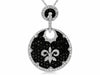 ESTATE 2.35CT WHITE & BLACK DIAMOND 14KT WHITE GOLD 3D CIRCULAR FLOATING PENDANT