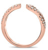 ESTATE .35CT DIAMOND 14KT ROSE GOLD 3D CLASSIC INFINITY TENSION LOVE RING