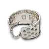 LARGE 6.79CT DIAMOND & BLACK ENAMEL 18KT WHITE GOLD 3D ROUND & BAGUETTE BRACELET