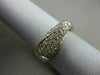 ESTATE .60CT DIAMOND 14KT WHITE GOLD 3D DOUBLE SIDED X LOVE RING 8mm WIDE