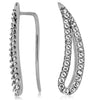 ESTATE .50CT DIAMOND 14KT WHITE GOLD 3D CLASSIC TEAR DROP HANGING EARRINGS