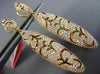 ESTATE LARGE 3.09CT NATURAL PINK DIAMOND 18K ROSE GOLD FILIGREE CLIP ON EARRINGS
