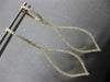 ESTATE LARGE .77CT DIAMOND 14KT YELLOW GOLD 3D CLASSIC LEAF LEVERBACK HANGING EARRINGS