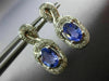 ESTATE 2.47CT DIAMOND & AAA TANZANITE 14KT WHITE GOLD PAVE SWIRL EARRINGS #15690