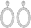 EXTRA LARGE 17.97CT DIAMOND 18KT WHITE GOLD MULTI SHAPE OVAL COCKTAIL EARRINGS
