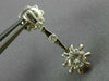 ESTATE .52CT DIAMOND 14K WHITE GOLD 3D DANGLE STUD STAR HANGING EARRINGS #15423