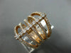 ESTATE EXTRA LARGE 1.10CT DIAMOND 14KT ROSE GOLD 3D CLASSIC MULTI ROW FUN RING