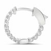 ESTATE .27CT DIAMOND 14KT WHITE GOLD 3D INSIDE OUT 1/2 INCH HUGGIE HOOP EARRINGS