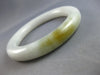 ESTATE LARGE AAA JADE HANDCRAFTED SOLID 3D LUCKY BANGLE BRACELET #27747