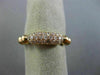 ESTATE .32CT PINK DIAMOND 18KT ROSE GOLD THREE ROW PAVE WEDDING ANNIVERSARY RING