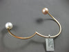 LARGE AAA WHITE & PINK SOUTH SEA PEARL 14K ROSE GOLD CRISS CROSS BANGLE BRACELET