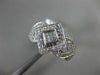 ESTATE MASSIVE .70CT DIAMOND ROUND PRINCESS 14K WHITE GOLD HEART FRIENDSHIP RING