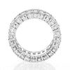 LARGE 7.45CT DIAMOND 18KT WHITE GOLD ROUND & BAGUETTE ETERNITY ANNIVERSARY RING