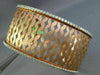 ESTATE LARGE 1.10CT DIAMOND 14KT 2 TONE GOLD MULTI WAVE FILIGREE BANGLE BRACELET
