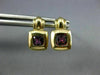 ESTATE .80CT AAA AMETHYST 14KT YELLOW GOLD 3D CLASSIC SQUARE STUD EARRINGS