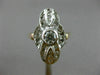 ANTIQUE WIDE .55CT ROUND DIAMOND 14KT ROSE GOLD 3D INFINITY SOLITARE LOVE RING