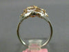ESTATE LARGE 5.02CT WHITE & PINK DIAMOND 18KT GOLD MULTI SHAPE OVAL CLUSTER RING