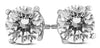 ESTATE 1.5CT DIAMOND 14KT WHITE GOLD 3D ROUND 4 PRONG SCREWBACK STUD EARRINGS