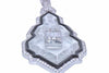 EXTRA LARGE 1.47CT DIAMOND & CRYSTAL & BLACK ENAMEL 18KT WHITE GOLD 3D PENDANT