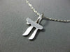 ESTATE SMALL 14KT WHITE GOLD 3D HANDCRAFTED CHAI PENDANT #530
