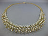 LARGE 5.22CT DIAMOND 14K YELLOW GOLD MULTI CIRCULAR CHANDELIER COCKTAIL NECKLACE